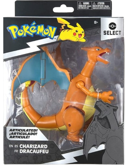 Pokémon - Figurine articulée Dracaufeu Select 15cm Collection 25 ans