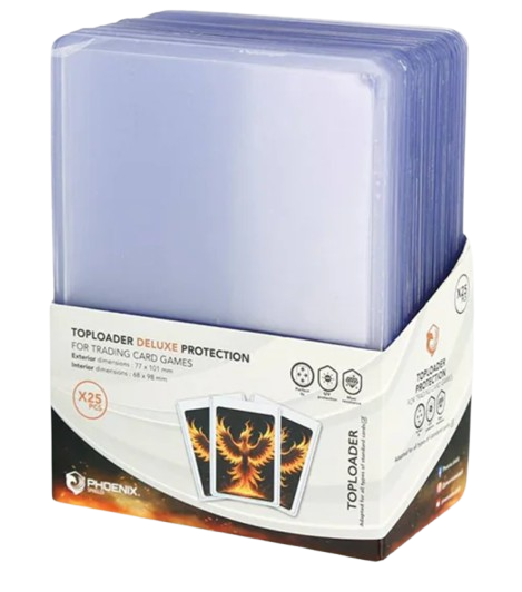Paquet de 25 Top Loaders Deluxe Protection Phoenix Shield